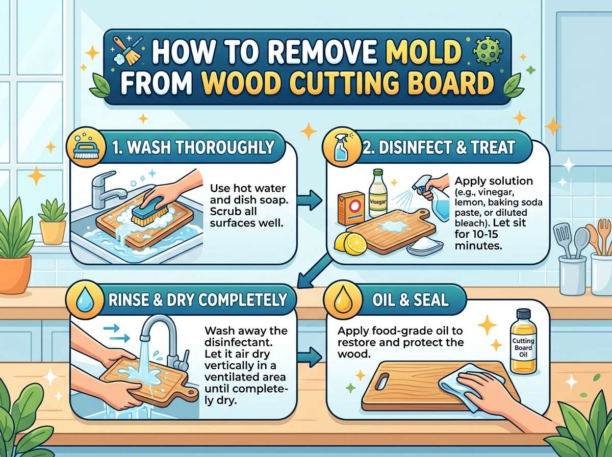 How to Remove Mold From Wood Cutting Board