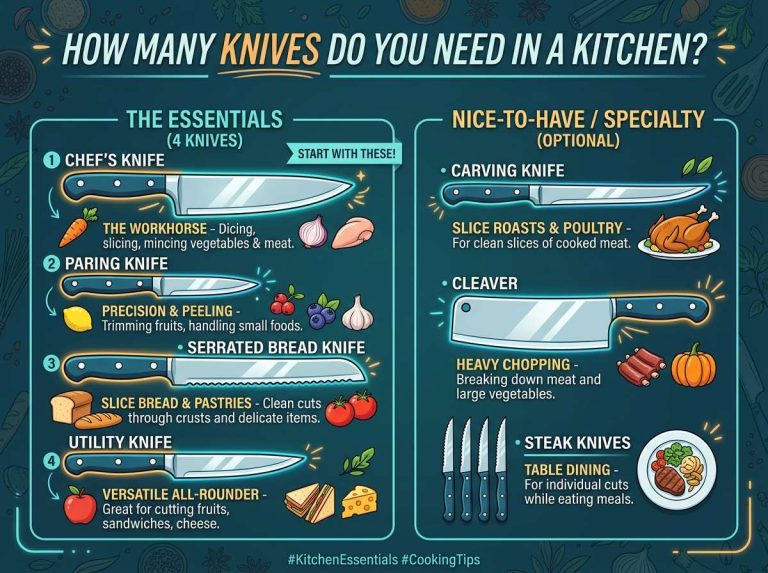 How Many Knives Do You Need in a Kitchen