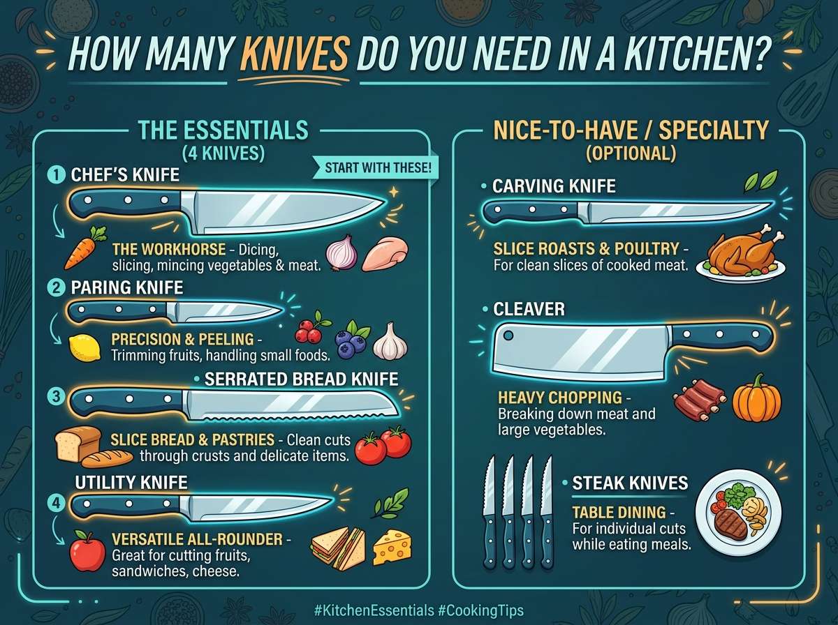 How Many Knives Do You Need in a Kitchen