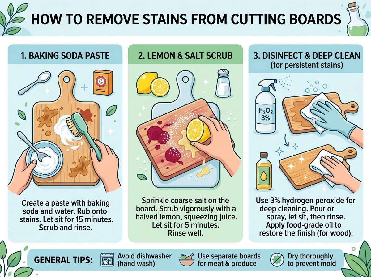 How to Remove Stains from Cutting Boards