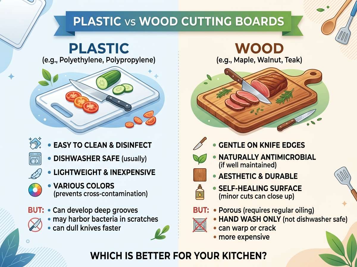 Plastic vs Wood Cutting Board