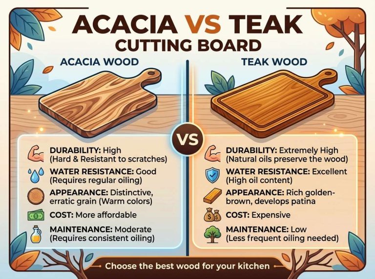 Acacia vs Teak Cutting Board