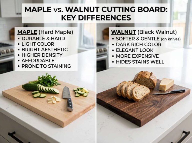 Maple vs Walnut Cutting Board