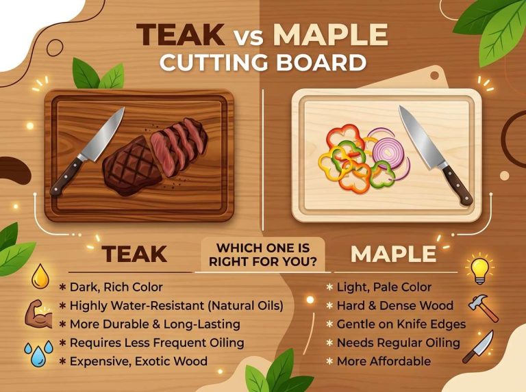 Teak vs Maple Cutting Board