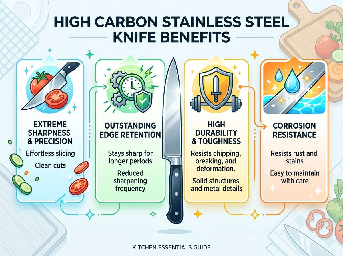 High Carbon Stainless Steel Knife Benefits