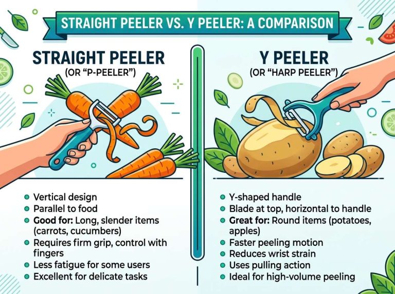 Straight Peeler vs Y Peeler