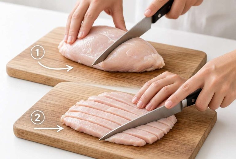 How to Cut Chicken Breast Into Strips