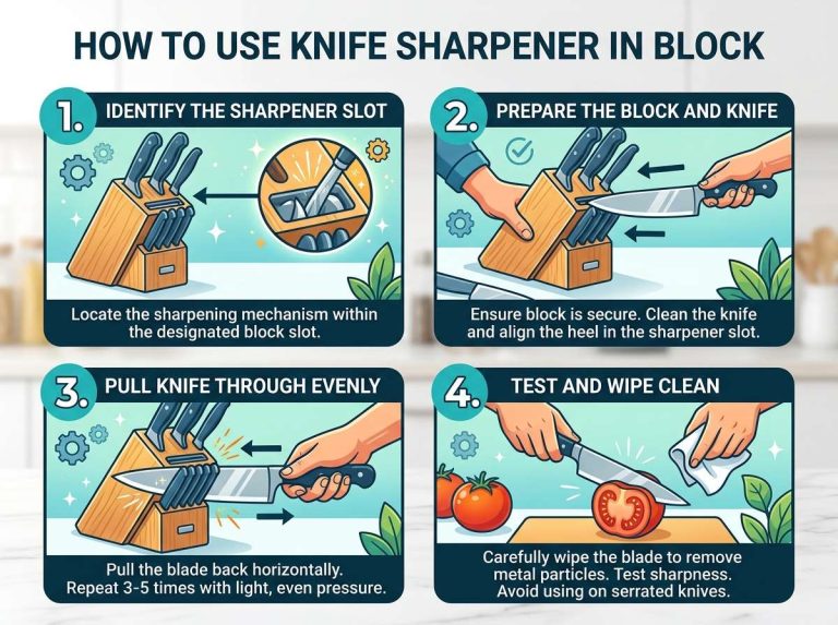 How to Use a Knife Sharpener in Block