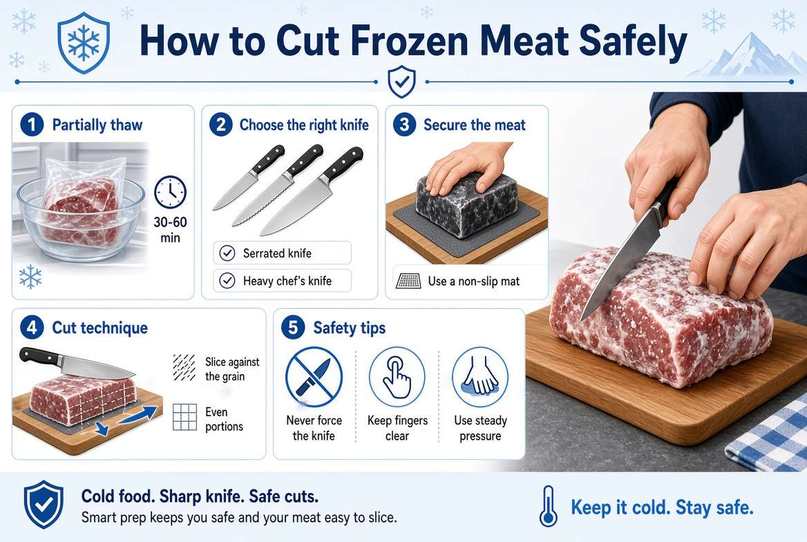 How Can I Cut Frozen Meat